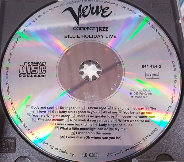 Billie Holiday : Live (CD, Comp)