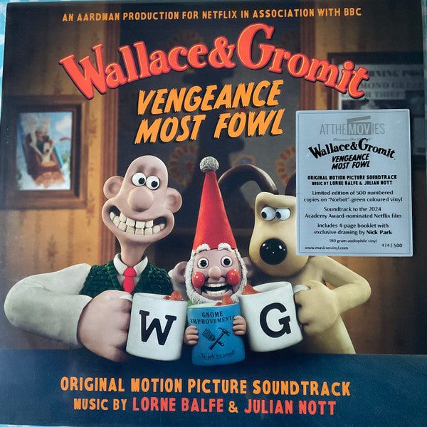 Lorne Balfe, Julian Nott : Wallace & Gromit: Vengeance Most Fowl (Original Motion Picture Soundtrack) (LP, Ltd, Num, Gre)