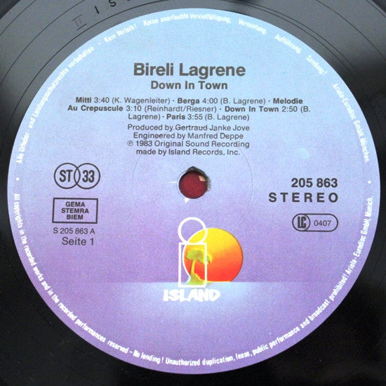 Biréli Lagrène : Down In Town (LP, Album)