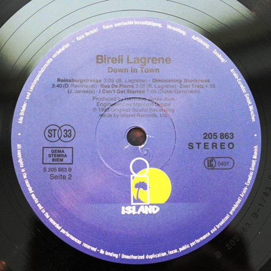 Biréli Lagrène : Down In Town (LP, Album)