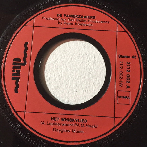De Paniekzaaiers : Het Whiskylied (7", Single)
