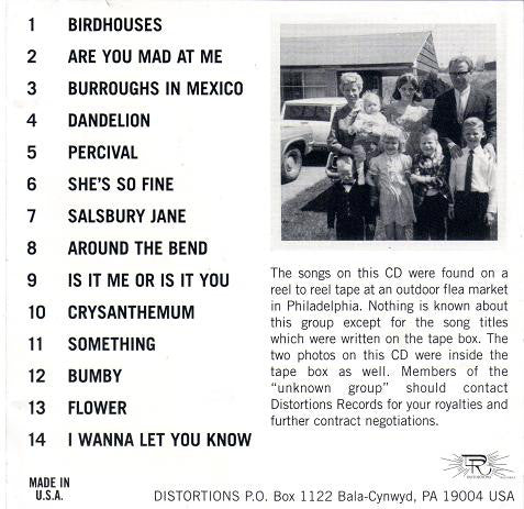 Unknown Mystery 60's Group : Unknown Mystery 60's Group (CD, Album)