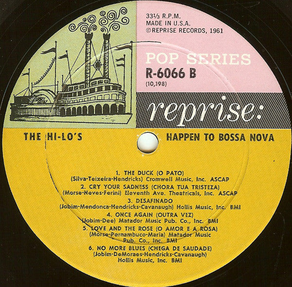 The Hi-Lo's : The Hi-Lo's Happen To Bossa Nova (LP, Album, Mono)