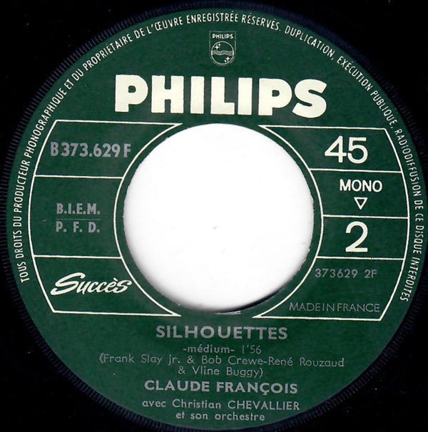 Claude François : Quand Un Bateau Passe (7", Single, Mono, Jukebox)