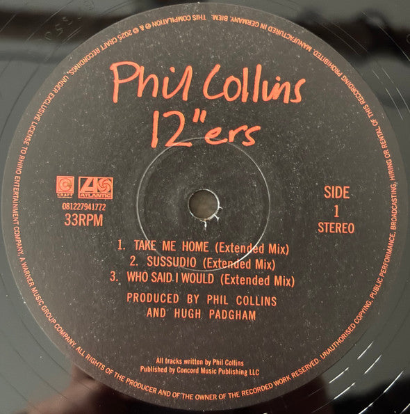 Phil Collins : 12"ers (12", EP, RSD, Ltd, RSD)