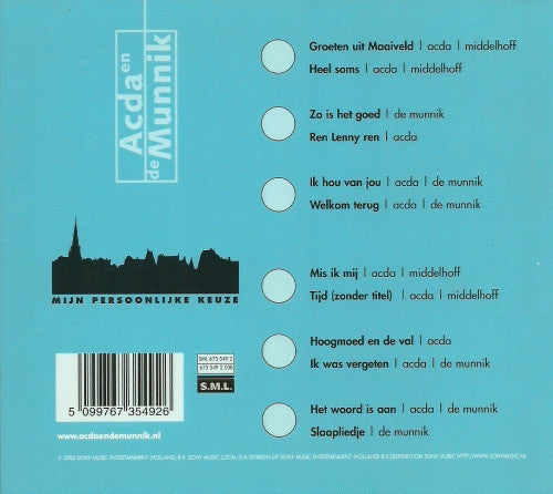Acda en de Munnik : Groeten Uit Maaiveld / Mijn Persoonlijke Keuze (CD, Single + CDr, Single)