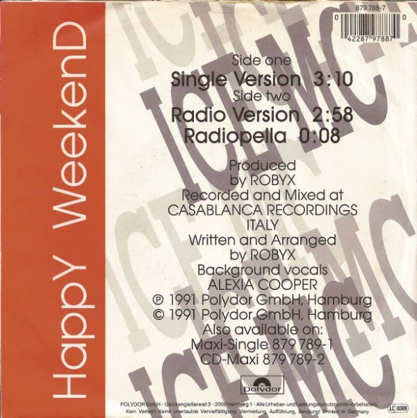 ICE MC : Happy Weekend (7")