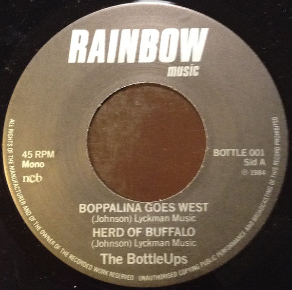 The Bottle Ups : Boppalina Goes West And 3 Others (7", EP, Mono)