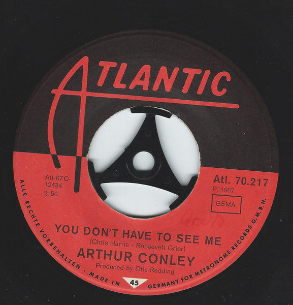 Arthur Conley : Shake, Rattle & Roll / You Don't Have To See Me (7", Single, Mono)