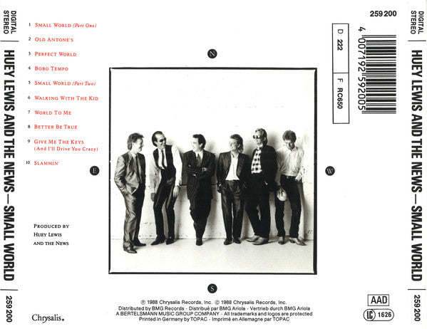 Huey Lewis & The News : Small World (CD, Album)