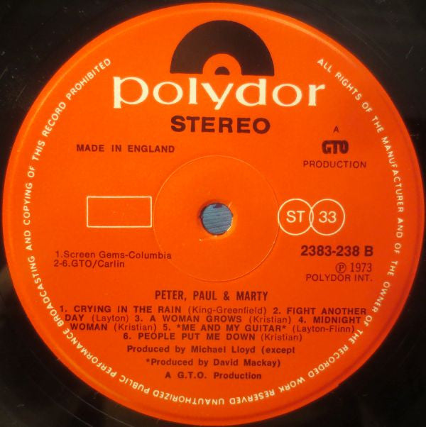 Peter Paul And Marty : Peter Paul & Marty (LP, Album, Gat)