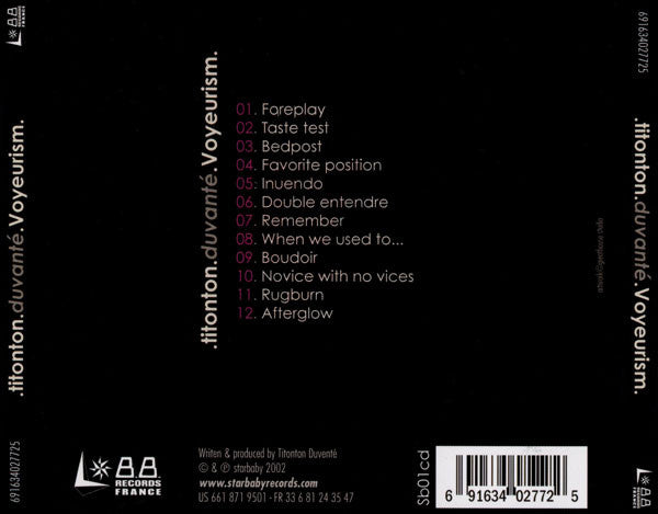 Titonton Duvanté : Voyeurism (CD, Album, RE)