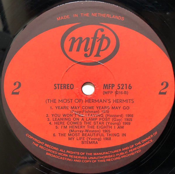 Herman's Hermits : The Most Of Herman's Hermits (LP, Comp)