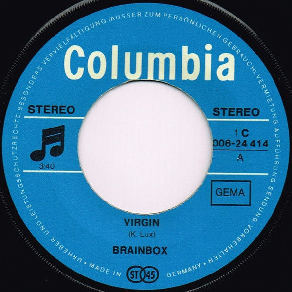 Brainbox (3) : Virgin / Mobilae (7", Single)