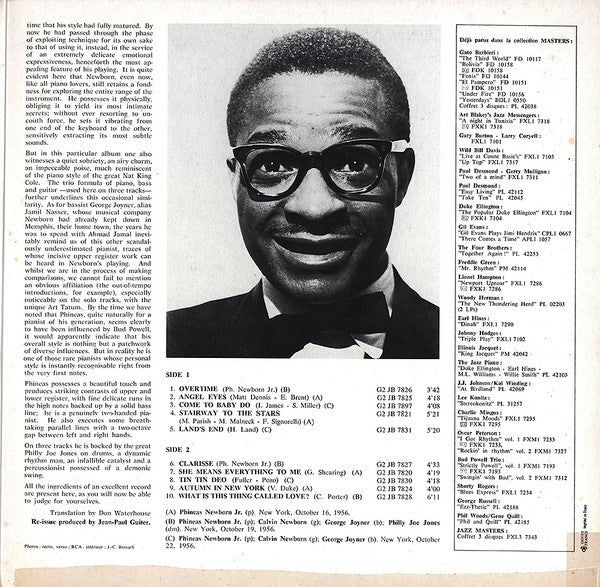 Phineas Newborn Jr. : Phineas' Rainbow (LP, Album, RE, Gat)