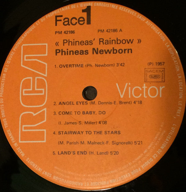 Phineas Newborn Jr. : Phineas' Rainbow (LP, Album, RE, Gat)