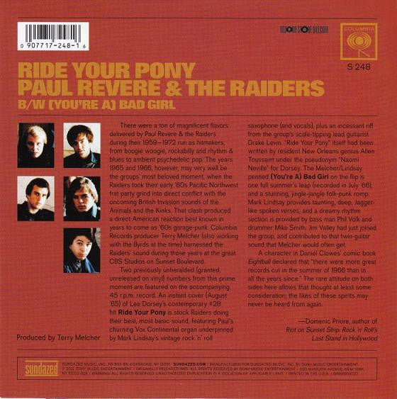 Paul Revere & The Raiders : Ride Your Pony (7", RSD, Single, Ltd, Red)