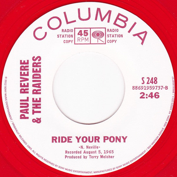 Paul Revere & The Raiders : Ride Your Pony (7", RSD, Single, Ltd, Red)