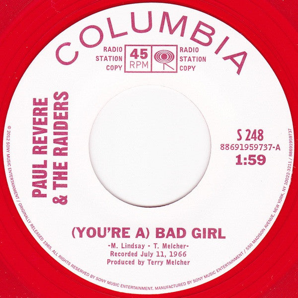 Paul Revere & The Raiders : Ride Your Pony (7", RSD, Single, Ltd, Red)