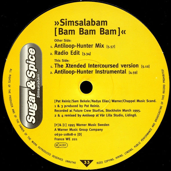 Sugar & Spice : Simsalabam (Bam Bam Bam) (12")