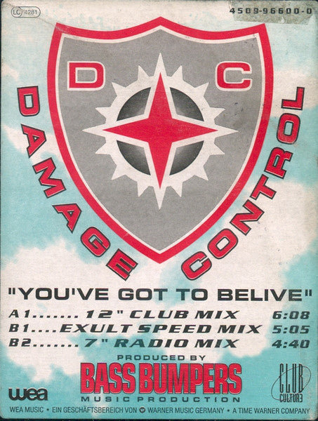 Damage Control : You've Got To Believe (12")