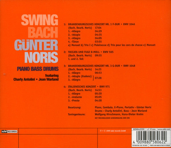 Günter Noris : Swing Bach (CD, Album)