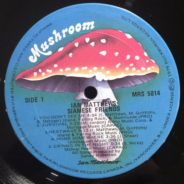 Iain Matthews : Siamese Friends (LP, Album)