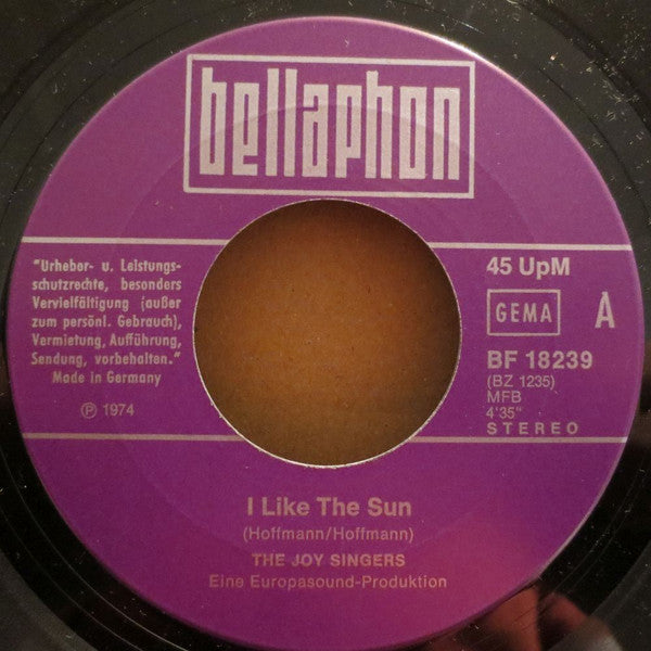Joy-Singers : I Like The Sun / Power Of Love (7")