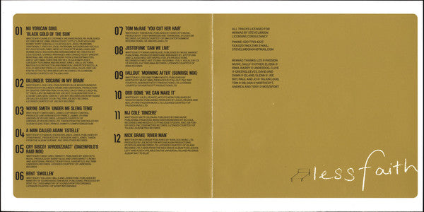 Faithless : The Bedroom Sessions (CD, Mixed)