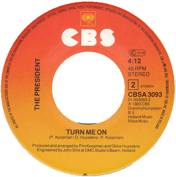 The President : Hot Blooded Lady (7", Single)