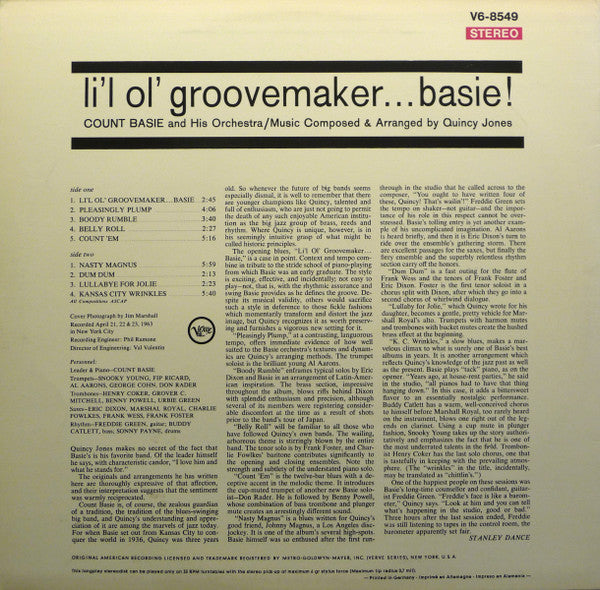 Count Basie Orchestra : L'il Ol' Groovemaker... Basie! (LP, Album)