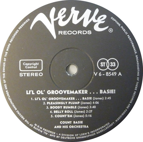 Count Basie Orchestra : L'il Ol' Groovemaker... Basie! (LP, Album)