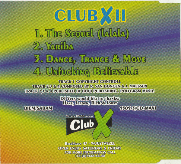 Club X : The Sequel (Lalala) (CD, Maxi)