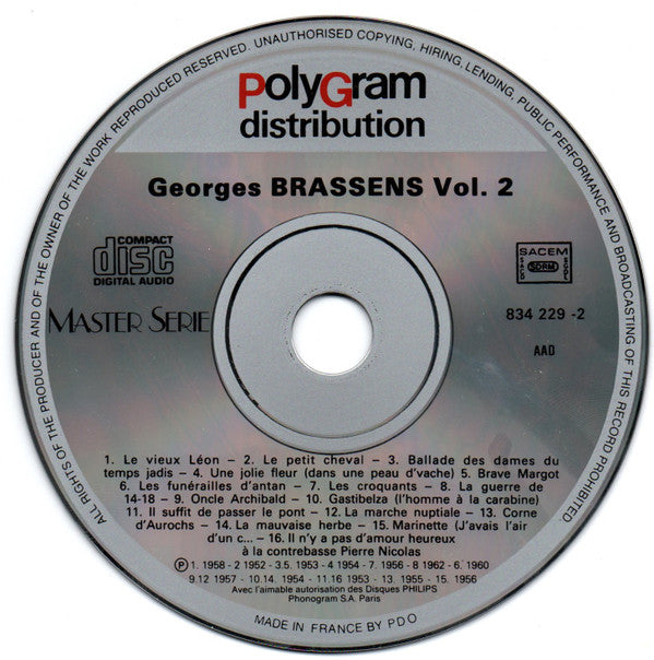 Georges Brassens : Master Serie Vol. 2 (CD, Comp)