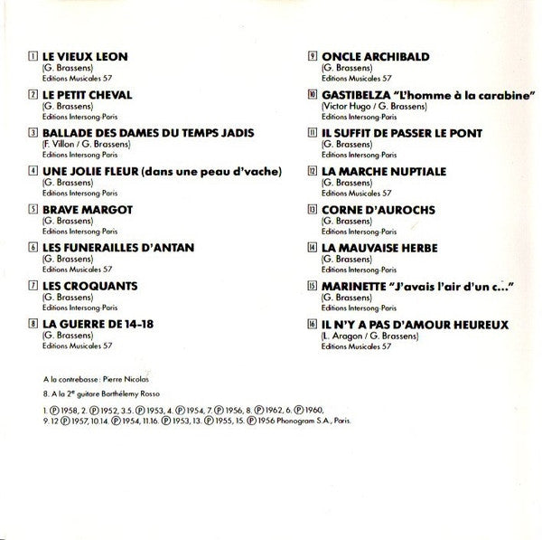 Georges Brassens : Master Serie Vol. 2 (CD, Comp)