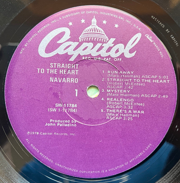 Navarro (7) : Straight To The Heart (LP, Album, Win)