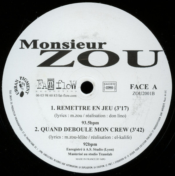 Mr. Zou : Remettre En Jeu (12")