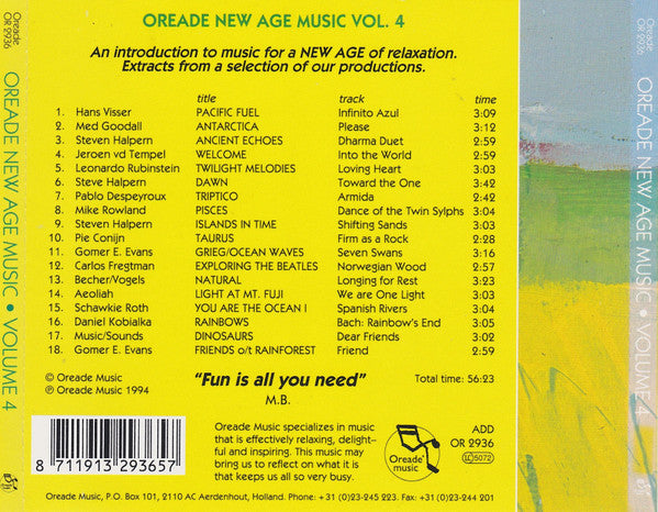 Various : New Age Music Vol. 4 (CD, Comp)