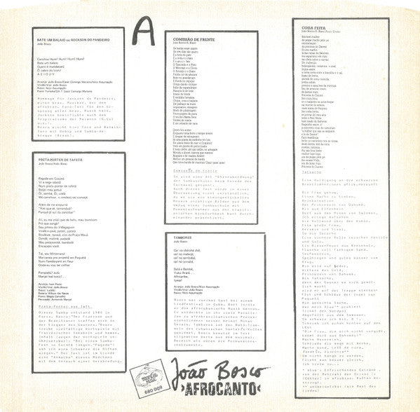 João Bosco : Afrocanto (LP, Comp)