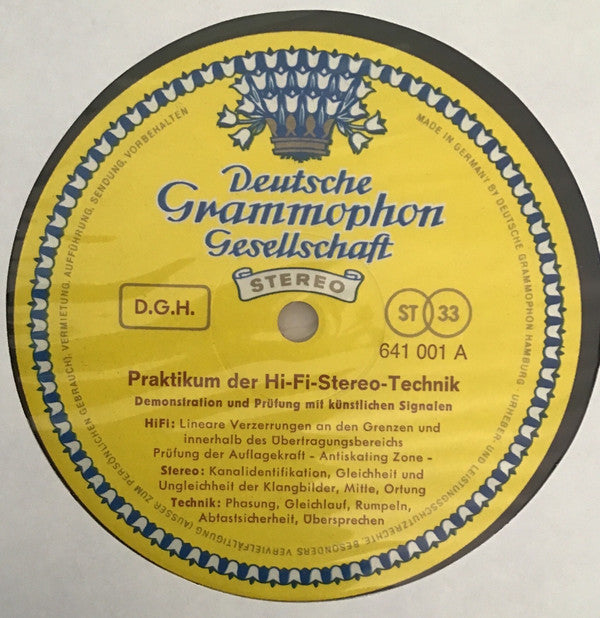 Various : Praktikum Der Hifi-Stereo-Technik (LP)