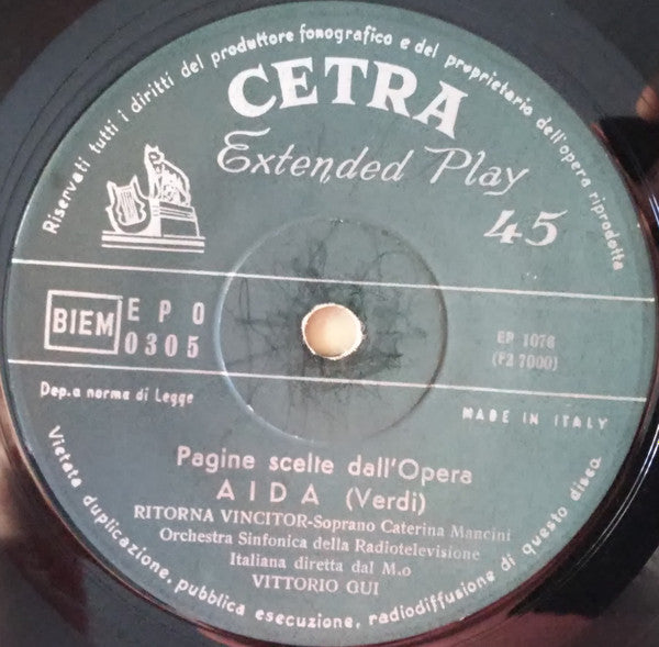 Giuseppe Verdi : Aida (7", EP)