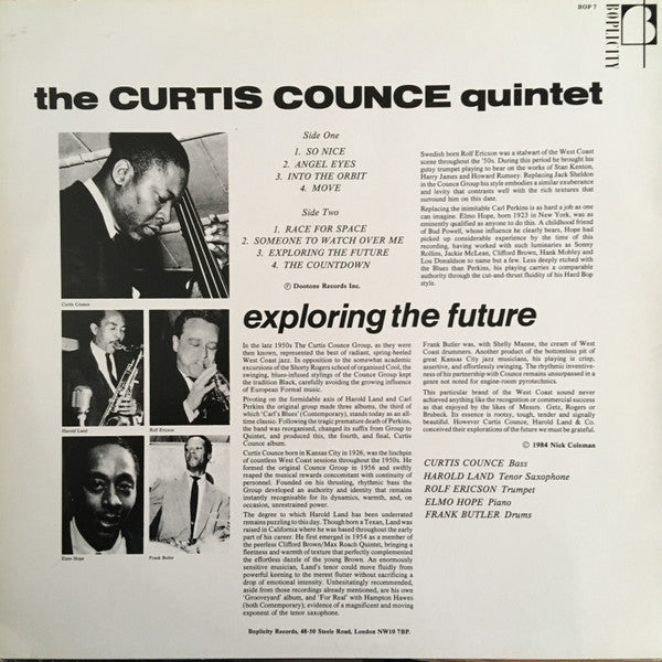 The Curtis Counce Quintet : Exploring The Future (LP, Album, Mono, RE)