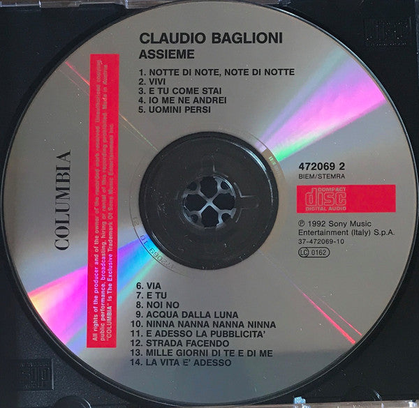 Claudio Baglioni : Assieme (CD, Album)