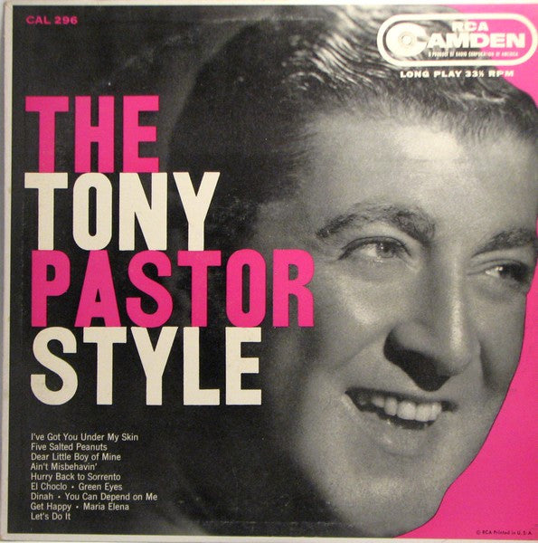 Tony Pastor : The Tony Pastor Style (LP, Mono)