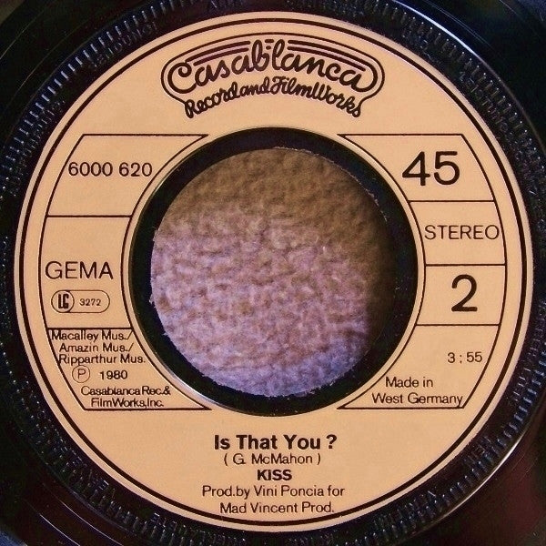 Kiss : Tomorrow (7", Single)