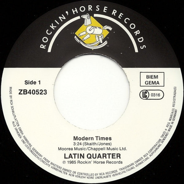 Latin Quarter : Modern Times (7", Single)