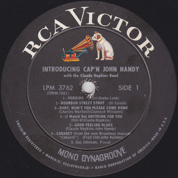 Cap'N John Handy : Introducing Cap'N John Handy (LP, Album, Mono)