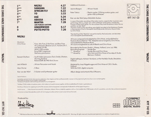 The Chris Hinze Combination : Nazali (CD, Album)
