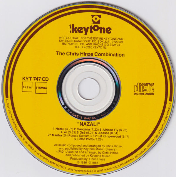 The Chris Hinze Combination : Nazali (CD, Album)
