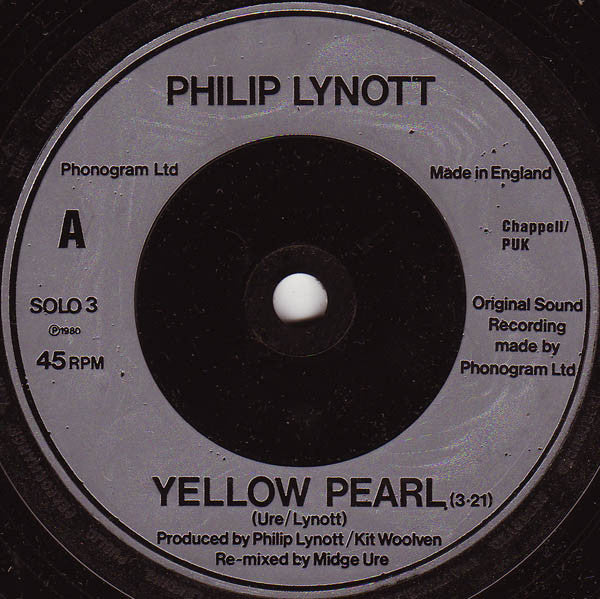 Philip Lynott* : Yellow Pearl The Theme From Top Of The Pops (7", Single, Inj)